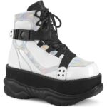 Neptune-181 Demonia Colombia White Vegan Leather Multi - Image 2