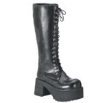 Ranger-302 Black Vegan Leather Demonia Colombia - Image 2