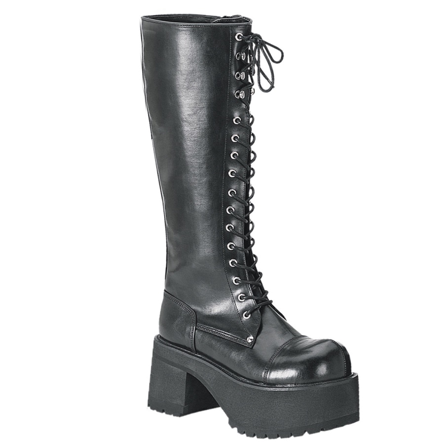 ranger_302_black_vegan_leather_demonia_colombia.jpg Ranger-302 Black Vegan Leather Demonia Colombia - Image 1