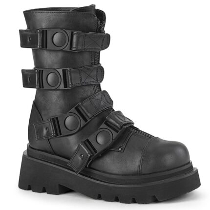Renegade-55 Demonia Colombia Black Vegan Leather