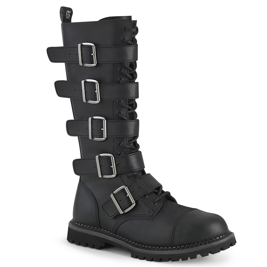 riot_18bk_demonia_colombia_black_vegan_leather.jpg Riot-18Bk Demonia Colombia Black Vegan Leather - Image 1