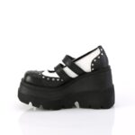 Shaker-27 Black-White Vegan Leather Zapatos Demonia - Image 4