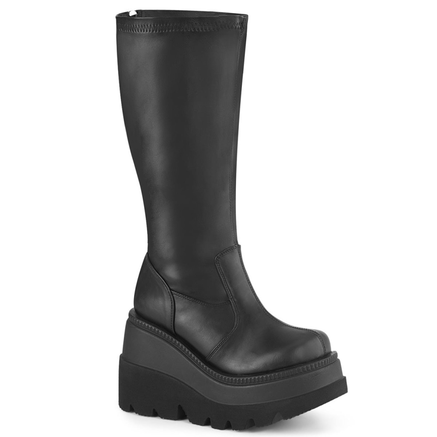 shaker_65wc_black_stretch_vegan_leather_demonia_colombia.jpg Shaker-65Wc Black Stretch Vegan Leather Demonia Colombia - Image 1