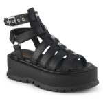Slacker-18 Zapatos Demonia Black Vegan Leather - Image 2