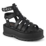 Slacker-18 Zapatos Demonia Black Vegan Leather - Image 3