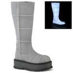 Slacker-230 Demonia Colombia Gray Reflective Vegan Leather - Image 2
