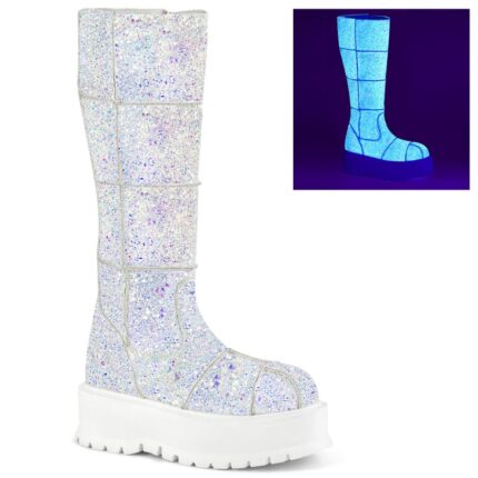 Slacker-230 White Multi Glitter Demonia Colombia