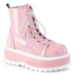 Slacker-55 Baby Pink Holo Patent Demonia Colombia - Image 3
