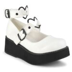 Sprite-02 White Vegan Leather Zapatos Demonia - Image 2