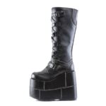 Stack-308 Black Vegan Leather Demonia Colombia - Image 4