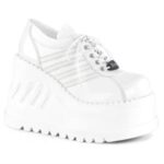 Stomp-08 Zapatos Demonia White Vegan Leather - Image 6