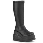 Stomp-200 Black Stretch Vegan Leather Demonia Colombia - Image 6