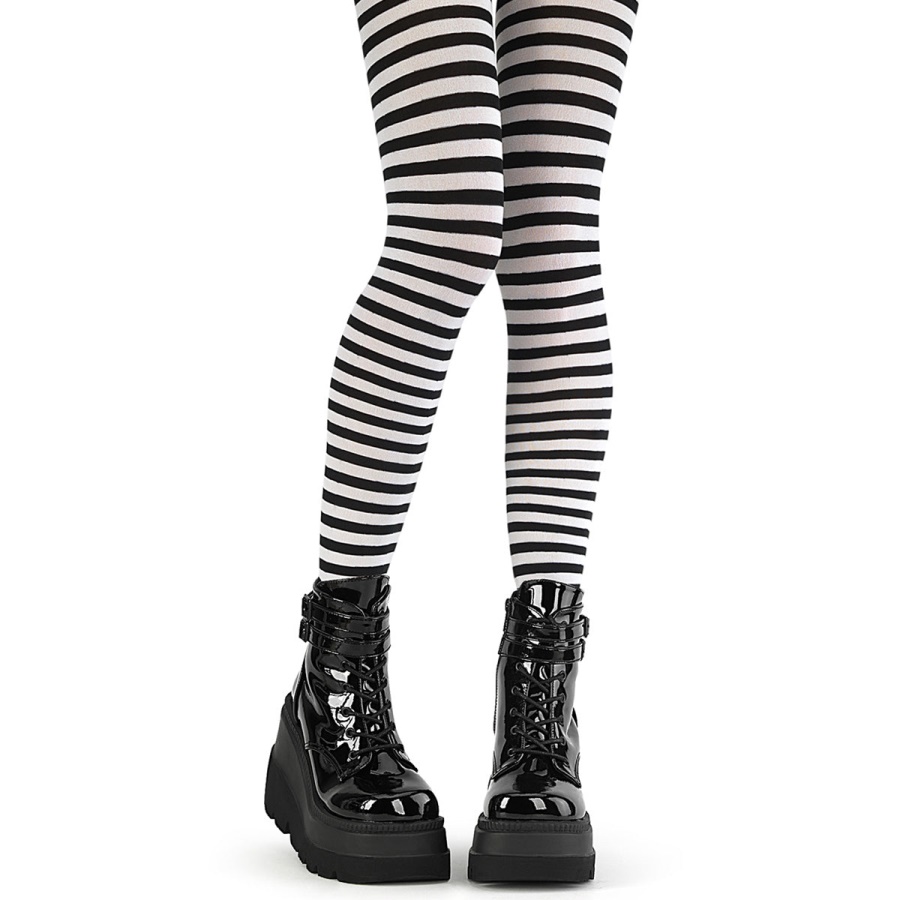 striped_pantyhose_blackwhite_nylon_zapatos_demonia.jpg Striped Pantyhose Black&White Nylon Zapatos Demonia - Image 1