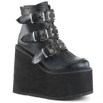 Swing-105 Black Vegan Leather Demonia Colombia - Image 6