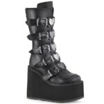 Swing-230 Black Vegan Leather Demonia Colombia