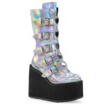 Swing-230 Demonia Colombia Silver Hologram Vegan Leather - Image 2