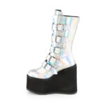 Swing-230 Demonia Colombia Silver Hologram Vegan Leather - Image 4