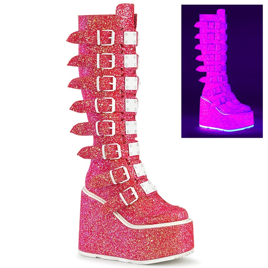 swing_815uv_pink_glitter_zapatos_demonia.jpg Swing-815Uv Pink Glitter Zapatos Demonia - Image 1