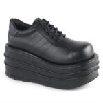 Tempo-08 Black Vegan Leather Zapatos Demonia - Image 6
