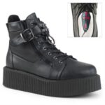 V-Creeper-566 Zapatos Demonia Black Vegan Leather - Image 6