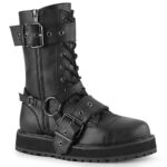 Valor-220 Black Vegan Leather Zapatos Demonia - Image 2