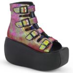 Violet-150 Pink-Green Iridescent Vegan Leather Demonia Colombia - Image 2