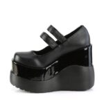 Void-37 Black Vegan Leather-Patent Zapatos Demonia - Image 4