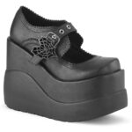 Void-38 Black Vegan Leather Zapatos Demonia