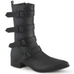 Warlock-110-C Black Vegan Leather Zapatos Demonia - Image 6