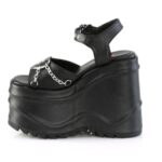 Wave-09 Zapatos Demonia Black Vegan Leather - Image 4