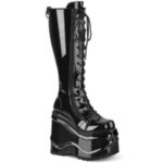 Wave-200 Zapatos Demonia Black Patent - Image 6