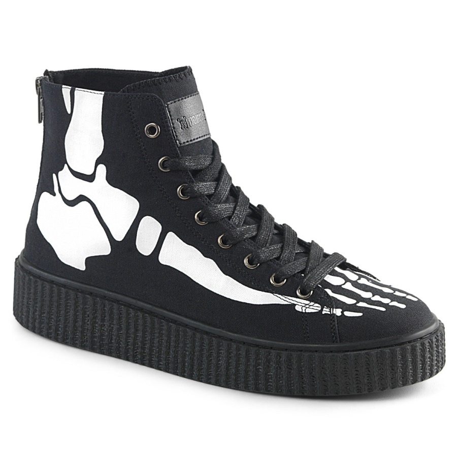 zapatos_demonia_black_canvas_sneeker_252.jpg Zapatos Demonia Black Canvas Sneeker-252 - Image 1