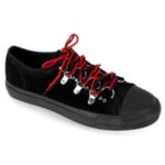 Zapatos Demonia Black Canvas-Suede Deviant-05 - Image 6