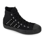 Zapatos Demonia Black Canvas-Suede Deviant-103 - Image 2