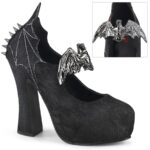 Zapatos Demonia Black Satin-Black Lace Demon-18 - Image 2