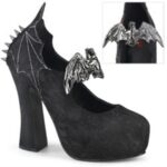 Zapatos Demonia Black Satin-Black Lace Demon-18 - Image 3
