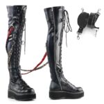 Zapatos Demonia Black Str Vegan Leather Emily-377 - Image 2