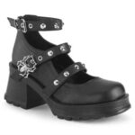 Zapatos Demonia Black Vegan Leather Bratty-30 - Image 6