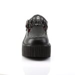 Zapatos Demonia Black Vegan Leather Creeper-215 - Image 3