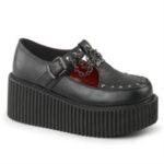 Zapatos Demonia Black Vegan Leather Creeper-215 - Image 6