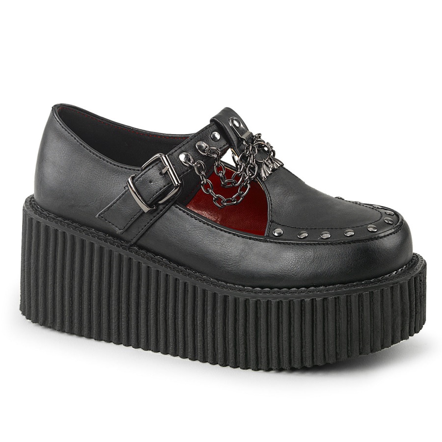 zapatos_demonia_black_vegan_leather_creeper_215.jpg Zapatos Demonia Black Vegan Leather Creeper-215 - Image 1