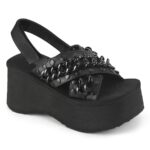 Zapatos Demonia Black Vegan Leather Funn-12