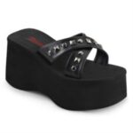 Zapatos Demonia Black Vegan Leather Funn-29 - Image 6