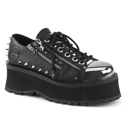 Zapatos Demonia Black Vegan Leather Gravedigger-04
