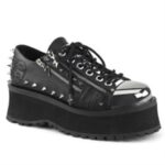 Zapatos Demonia Black Vegan Leather Gravedigger-04 - Image 6