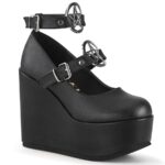 Zapatos Demonia Black Vegan Leather Poison-99-1 - Image 2