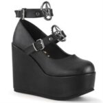 Zapatos Demonia Black Vegan Leather Poison-99-1 - Image 6