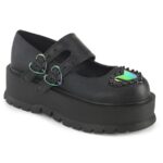 Zapatos Demonia Black Vegan Leather Slacker-25 - Image 2