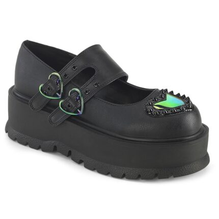 Zapatos Demonia Black Vegan Leather Slacker-25