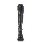 Zapatos Demonia Black Vegan Leather-Stretch Shaker-350 - Image 3